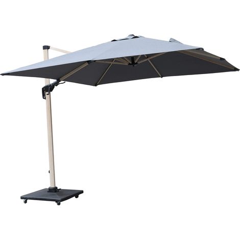 Ombrellone da Giardino in Alluminio 3x3m Vorghini Grigio (1/5)