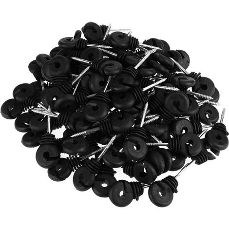 Anneaux D'isolateurs Anneaux de Clôture de Clôture de Clôture électrique 100pcs Isolateur de Bague électrique à Vis Courte pour Clôture de Ferme électrique