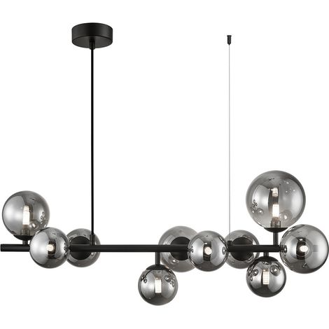 Lampada a sospensione MILA 10xG9 nero vetro Milagro