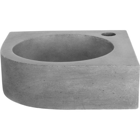 Differnz Cleo Lavabo d'angle 31.5x31.5x10cm Béton Gris Foncé