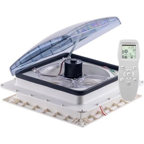 Wohnmobil-Deckenventilator, automatischer Regensensor, Regenschutz, leistungsstarker Abluftventilator mit 10 Geschwindigkeitsstufen, 12 V