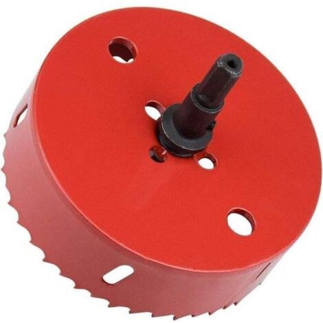 Scie cloche en métal 110 mm M42 HSS avec tige hexagonale et foret pour aluminium, fer, bois Ø 110 mm (1/4)