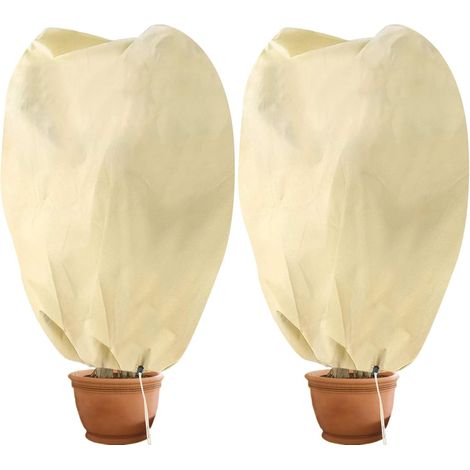Winterschutz für Pflanzen, Winter Pflanzenschutzhaube für kübelpflanzen, Frostschutz Schutzhaube, Winter Frostschutz Vlies (100x80cm)-2pcs (1/4)