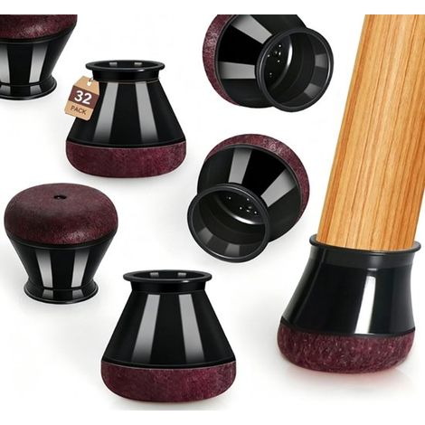 Juego de 32 fundas de silicona transparente para sillones reclinables. Aptas para sillones reclinables con un diámetro de 14 a 19 mm. Color negro (1/5)