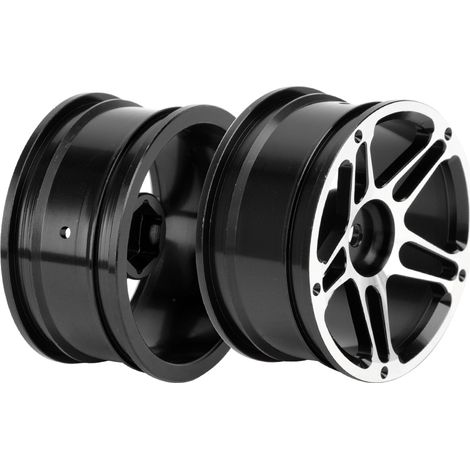Stück 1,9-Zoll-Radnaben aus Aluminiumlegierung für ferngesteuerte 1:10-Modellautos (Kletter-/Driftwagen), schwarz (1/5)