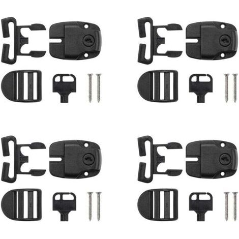 4 Ensembles de Clips de Couvercle de Spa, Kit de Réparation de Loquet de Couvercle de Spa avec Clé et Vis Accessoires Loquet de Couvercle de Spa pour Sangles de Couvercle de Spa