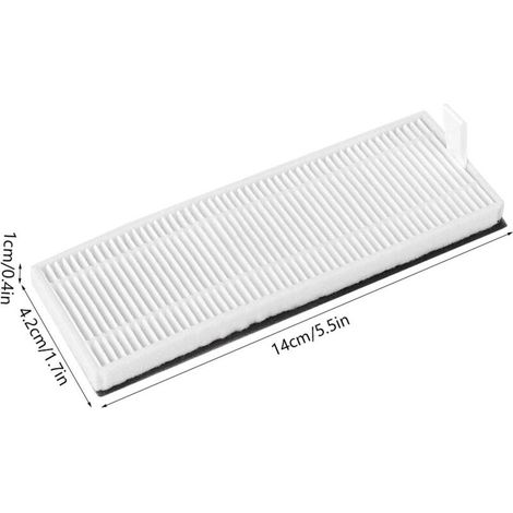 Filterset für den iLife A7 Saugroboter – 6 Filter und 6 Kohlefaserschwämme, Abmessungen 14 x 4,2 x 1 cm (1/5)