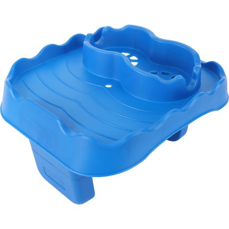 Plateau de table pour spa avec trous de drainage, antidérapant et réglable, pour piscines, spas et baignoires (bleu).