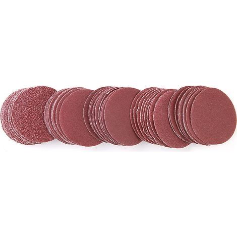2-Zoll-Schleifscheiben (50 mm), rundes Schleifpapier, Körnung 60-180, Klettverschluss, Schleifpolierwerkzeug (1/3)