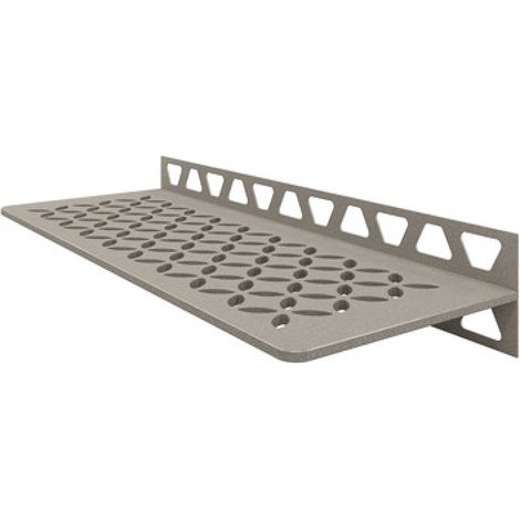 Tablette FLORAL W-S1 SCHLUTER Finition Alu structurée Gris pierre "TSSG"
