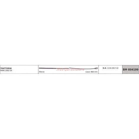 Cable de dirección GGP para tractor de césped PARK 2002 DX 004199