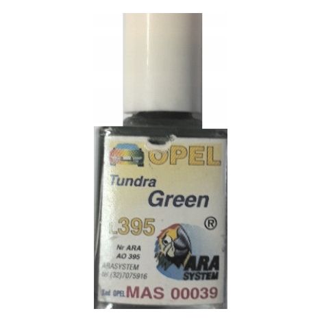 Réparation des rayures de peinture vert toundra Opel L395, 10 ml ARA (1/5)