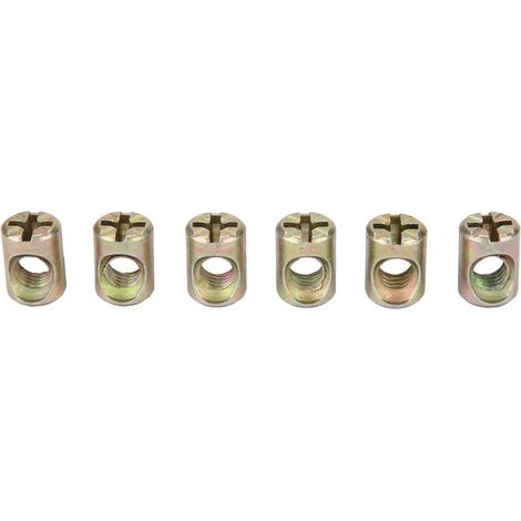 Lot de 30 écrous cylindriques M6 pour meubles, connecteurs (1/5)