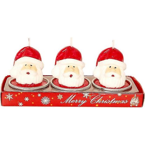 3er-Set Weihnachtsmann-Schneemannhaus-Teelichter für Weihnachtsdekoration, Weihnachtsfeier (1/5)