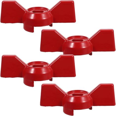 4 Pièces Poignée de Vanne Contrôle Stable Rouge (1/5)
