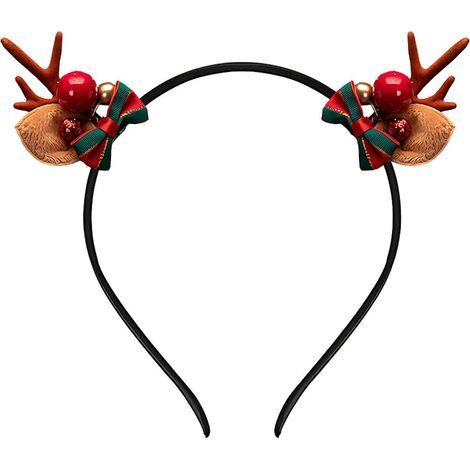 1 Pièce Serre Tete Noel en Forme de Bois de Renne, Bandeaux de Serre Tete Renne Noel Adulte Enfant, Bandeaux de - MMCD-ZGL-05230 (1/5)