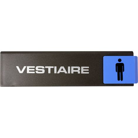 Plaque de porte Vestiaire hommes - Europe design 175x45mm - 4261294
