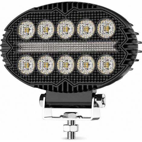 Faro da lavoro LED ovale con luci diurne bianche e gialle per SUV, fuoristrada e veicoli da lavoro (1/5)