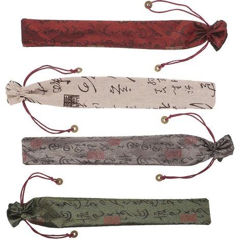 Lot de 4 housses pour éventails pliants, sac de rangement pour éventails pliants-39.00X7.50X0.50CM (1/4)