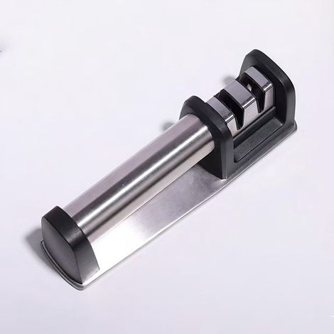 Affûteur de couteaux - Pierre à aiguiser biphasée en acier inoxydable - Affûteur de couteaux diamant multifonctionnel pour usage domestique - Noir (1/5)