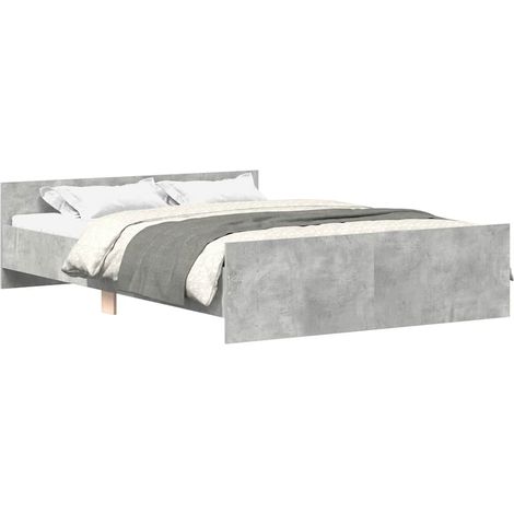 Maison Exclusive - Giroletto con Testiera e Pediera Grigio Cemento 150x200 cm (1/4)