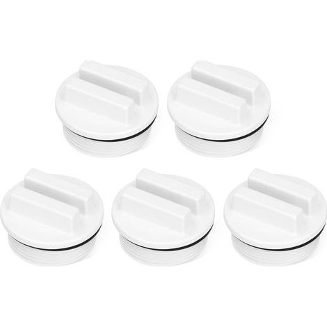 Accessoires de piscine 5 pièces, bouchon antigel, bouchon d'eau d'écumoire, bouchon de tuyau de piscine fileté de 1,5 pouces avec joint torique pour piscines et spas (1/5)