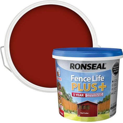 Ronseal 37624 Fence Life Plus+ Red Cedar 5 litre RSLFLPPRC5L