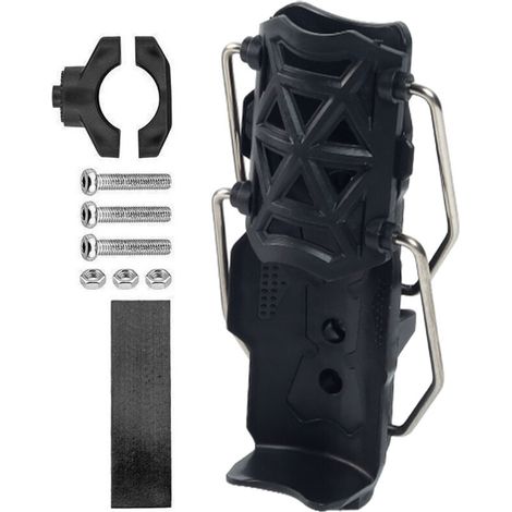 Porte-bidon pour vélo, noir, 1 pièce Vélo, vélo électrique, moto Conception creuse, aucun perçage nécessaire (1/5)
