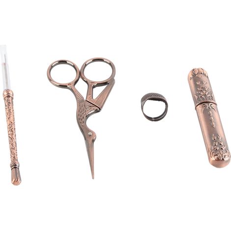 Stickschere-Set, Stickschere, Nähahle, Nähfingerhut, Vintage-Stickset, Nähsets für Stickerei (1/5)
