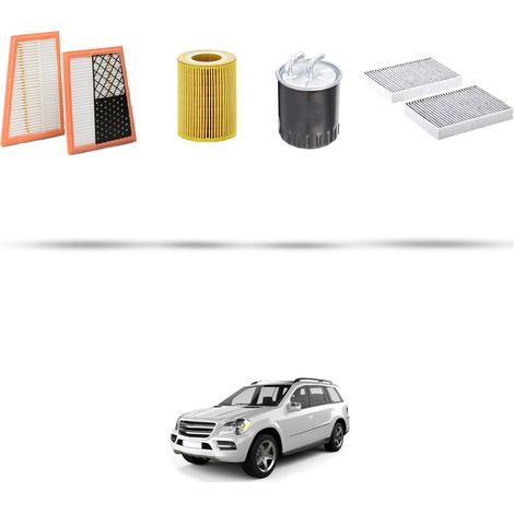 Kit tagliando 4 filtri compatibile con Mercedes Classe GL (X164) 320 cdi 155KW DaL 2008 AL 2009 (1/5)
