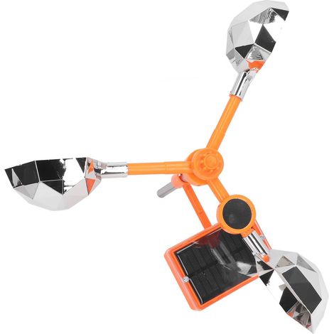 ZOLGINAH Solar intermitente pájaro disuasorio sonido luz pájaro repelente 360 grados giratorio Solar pájaro intermitente disuasorio para granja (1/5)