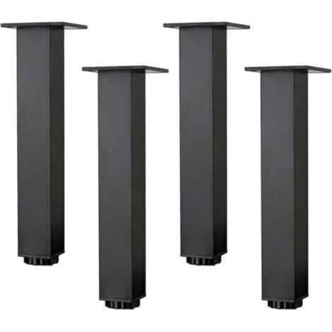 Set mit 4 höhenverstellbaren Aluminium-Möbelbeinen für Couchtisch, Sofa, schwarz, inklusive Schrauben (35 cm/13,8 Zoll)