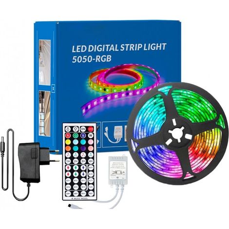 Pack Ruban LED 12V 5050 30L RGB - 5 mètres RGB - Ledme - LM2404 (1/4)