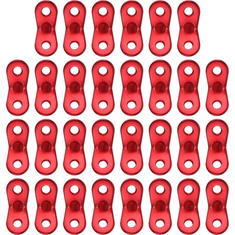 30 PCS Aluminiumlegierung Seilspanner Langlebiger rutschfester Zeltseilspanner für Outdoor-Aktivitäten (Rot) (1/5)