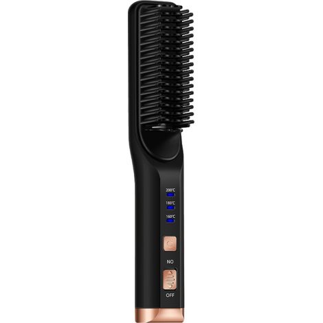 (Noir) Mini lisseur multifonctionnel 2 en 1 (boucle et lissage) (1/5)