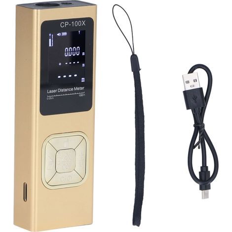 Télémètre laser 100m – ultra-mince étanche – commutateur ft/in/m – ruban numérique portable – intérieur/extérieur (1/5)