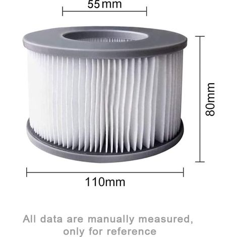 YanBan 4er-Set Whirlpoolfilter für MSpa-Schlauchpools, Filterkartuschenpumpe, verbesserte Version für MSPA und alle gängigen Whirlpools (1/3)