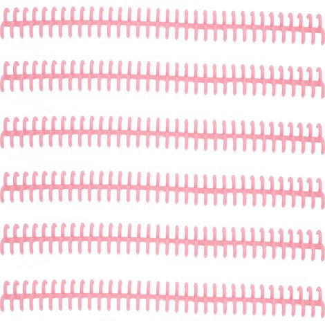 Vendus par paquets de 10, anneaux de reliure ouverts en plastique à 34 trous, anneaux de reliure détachables, roses. (1/5)