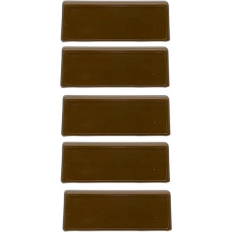 Ensemble de 5 cache-trous d'évacuation d'eau pour fenêtre, couleur noyer (1/4)