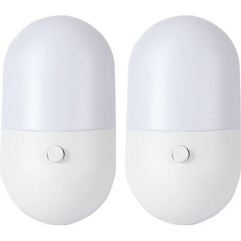 Veilleuse Murale - Capteur De Luminosité - Pour Chambre Enfant Couloir Toilettes - Lot De 2 (1/5)