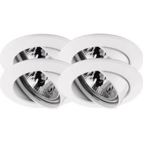 PAULMANN - SET 4 FARETTI LED DA INCASSOORIENTABILI - GU5.3/140W - BIANCO