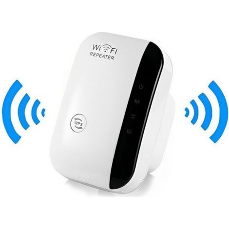 Compact white WLAN repeater, Wi-Fi signal booster, with Ethernet cable, 8 x 5.3 x 5.1 cm, Plug and Play (1/5)
