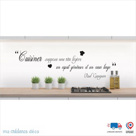 Crédence : CUISINER DEMANDE 1 - Couleur noir - Alu composite - 60 - 120 (1/3)