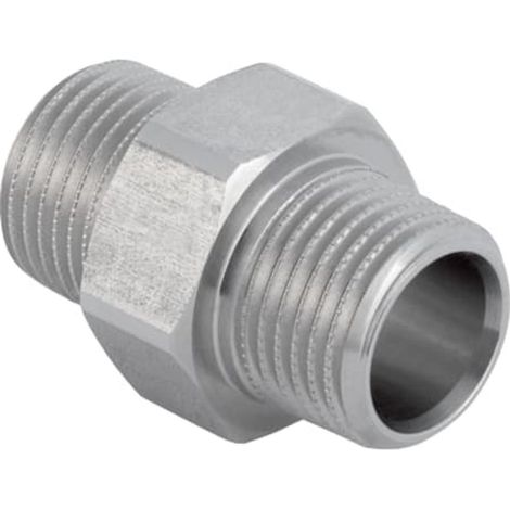 Geberit Mepla Transizione con filetto maschio MF 1/2" e filetto maschio, acciaio inox, 632.005.00.1