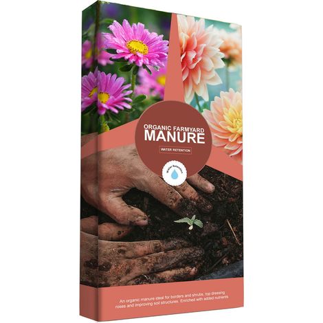 1 x 40L Organic Farmyard Manure With Essential Nutrients For Gardeners (1/2)