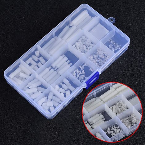 Kit de 210 vis et écrous en plastique avec boîte de rangement pour Raspberry Pi 2/3 DIY (1/5)