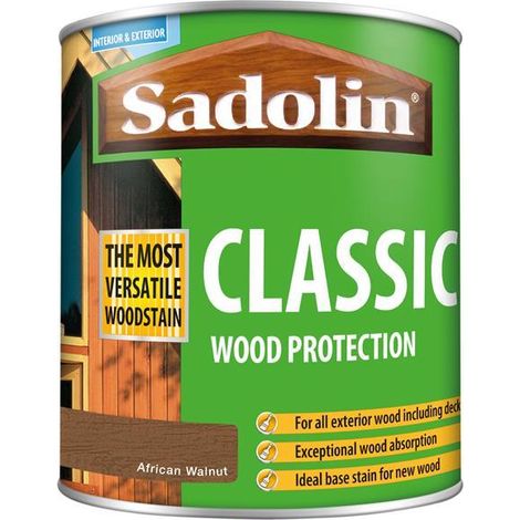 Sadolin 5028483 Classic Wood Protection African Walnut 1 litre SAD5028483