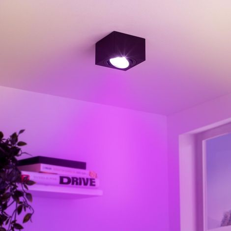 Flacher Aufbaustrahler eckig schwenkbar Deckenleuchte - Farbe: schwarz - LED Leuchtmittel: 5W RGB+CCT 230V dimmbar 60° (1/5)