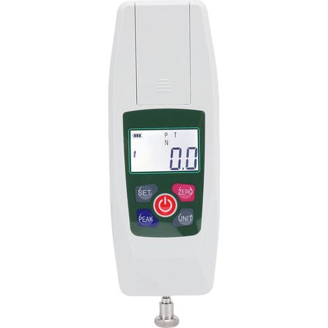 Dynamomètre numérique portable 100N avec écran LCD rétroéclairé, arrêt automatique et mesure précise de force en traction et compression (1/5)