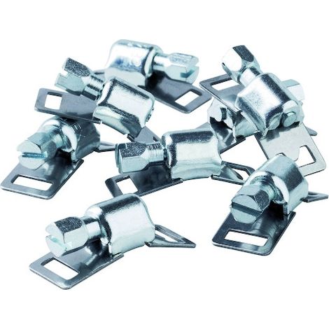 Têtes pour collier bande sans fin AVEC VIS A FENTE - Largeur de bande : 14 mm (sachet de 10 pièces) - SERFLEX
